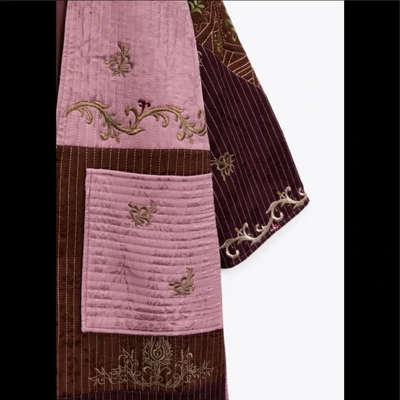 💥 4/25 HOST PICK 🥳🎉 NEW Zara Embroidered Patchwork Kimono - Picture 8 of 9